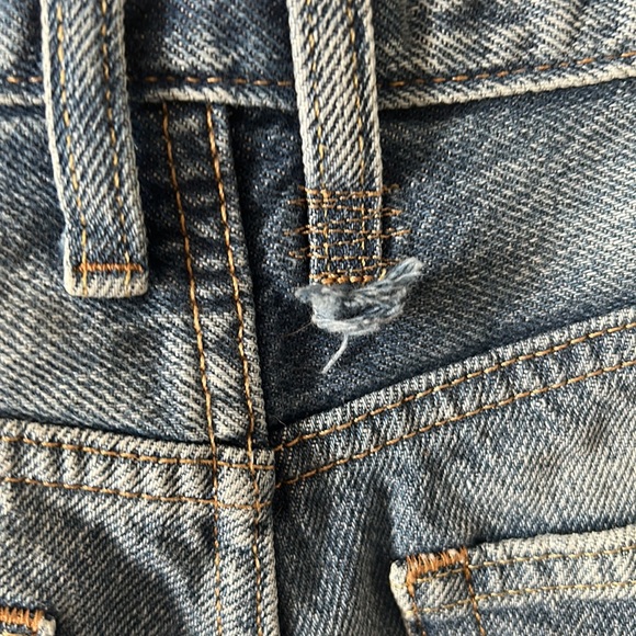 FP Free People Denim Shorts Distressed We The Free 28 Cotton Button Fly Medium - Picture 6 of 8